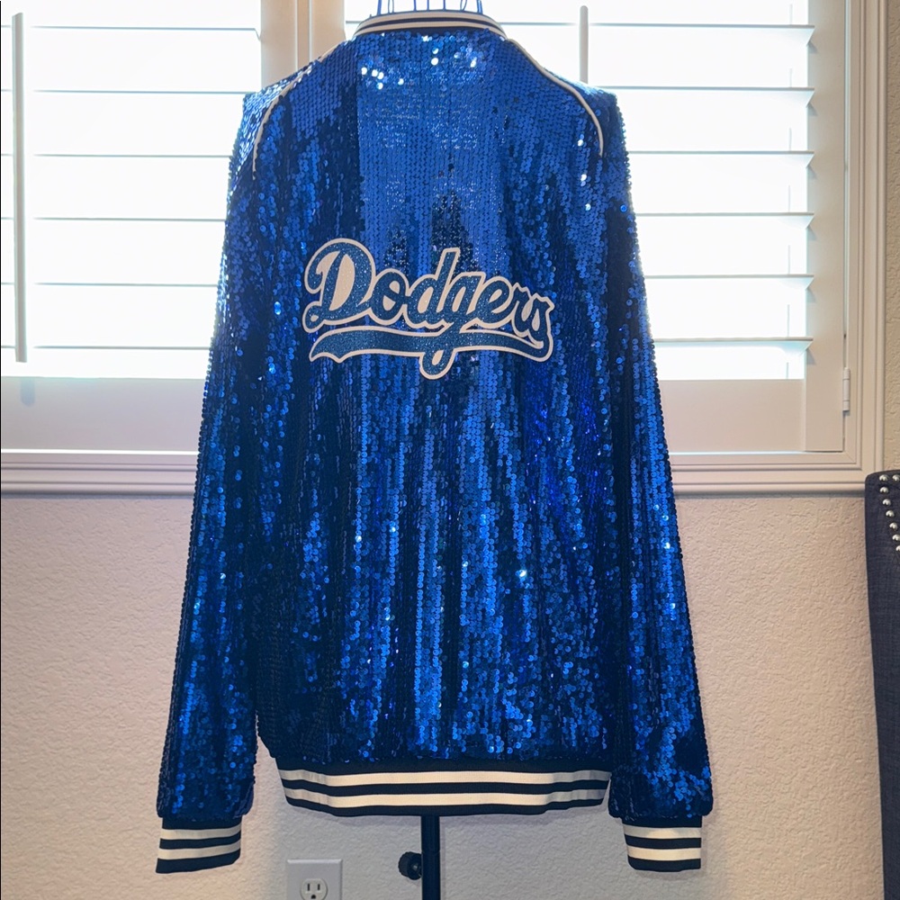 LA Dodgers Blue Sequin Women's Jacket